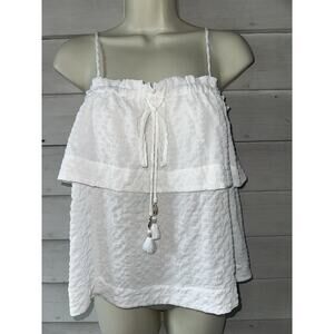 BNWT Lilly Pulitzer Mays Resort White Top Gold Seashells Adjustable Straps XXS